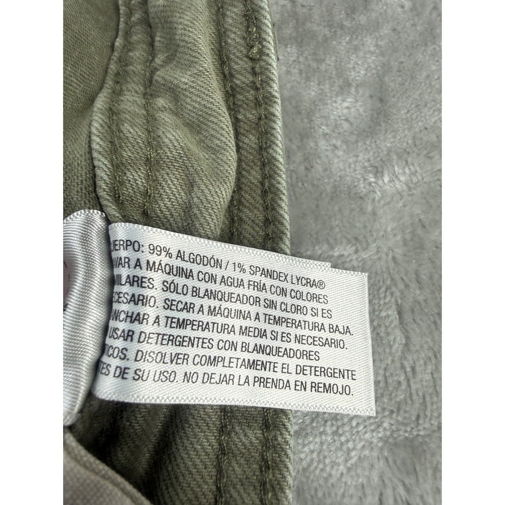 Universal Thread Olive Green Wide Leg Ankle Jeans Womens 14 High Rise Cropped - Picture 9 of 12